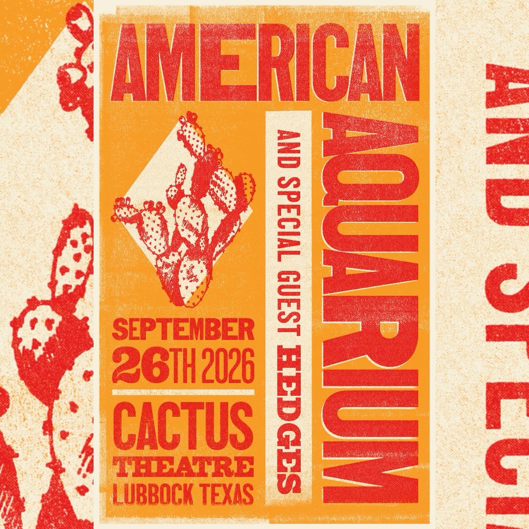 My project Hedges gets to open another @americanaquarium show in Lubbock next week. Texas friends come say hey if you can make the trek! The new Hedges album should be out later this year and with all the AA touring we won’t be able to get too many live shows in the meantime. We’d love to see you!

Tickets
https://cactustheater.com/live-events/?event_id=139703#tickets