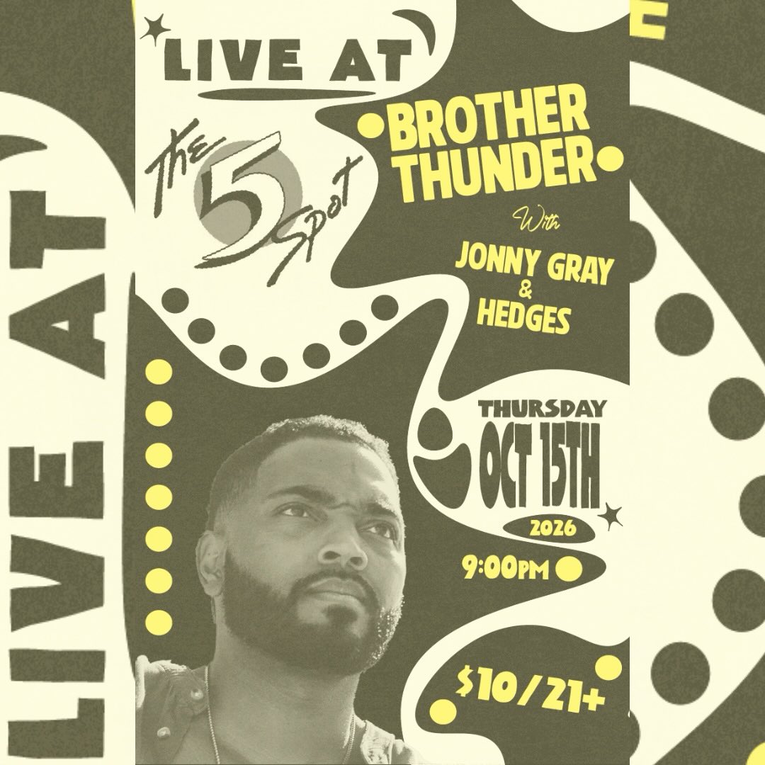 Classic Austin, TX Lineup @the5spotnashville in a few weeks. Hedges (full band for the first time in Nashville) @jonnygraymusic and @brotherthundermusic 
Tell your friends and grab tix here https://the5spotnashville.com/shows/27468/