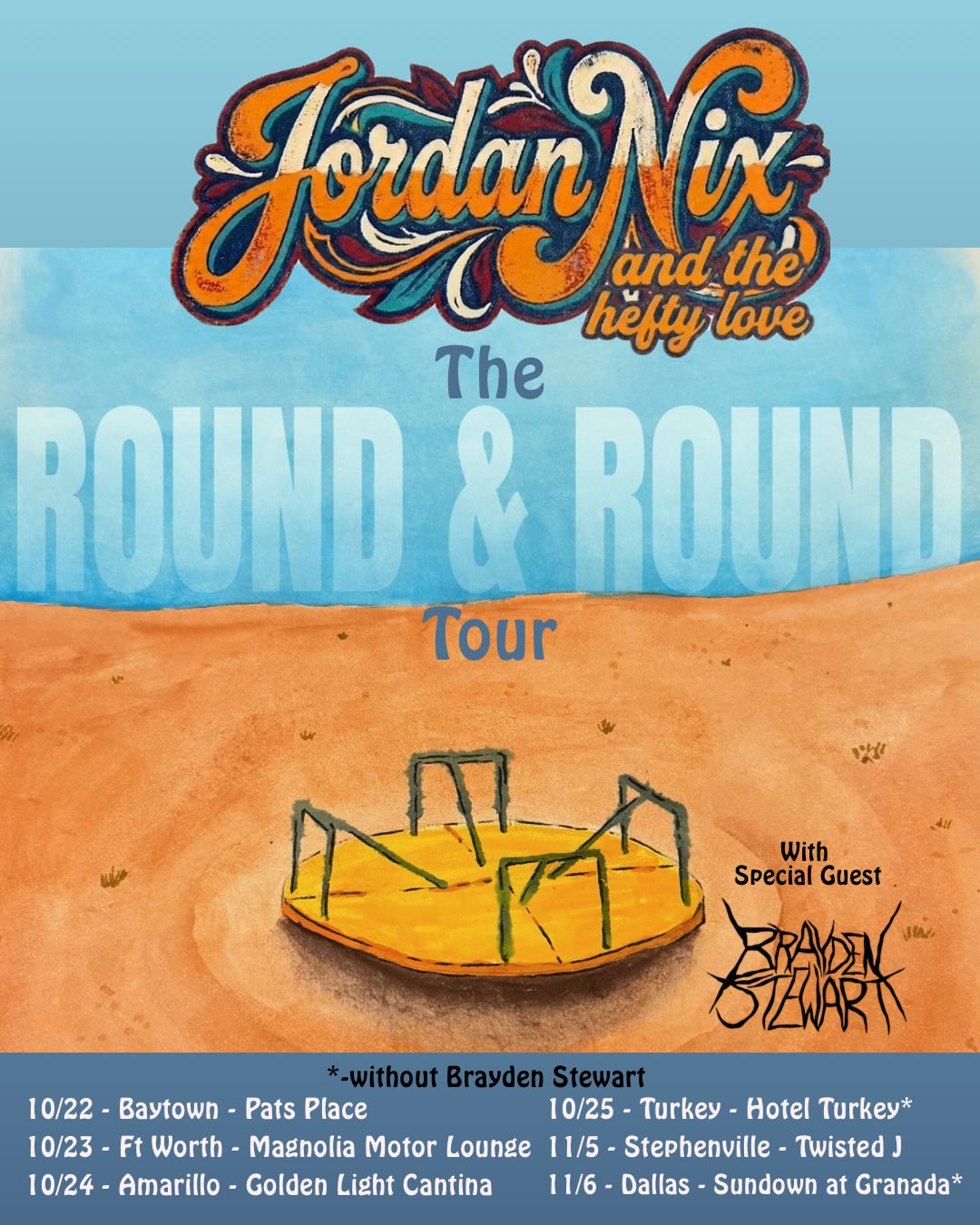BIG NEWS ALERT!! My new record ‘Round & Round’ will be available NEXT WEEK, OCTOBER 16th!!!! We have some really incredible shows lined up for you guys to come celebrate the release with us live, and I’m bringing one of my favorite writers and best buds @braydenstewart.tx to join in on the fun! 

Tickets are available at the links in my bio! 

I have spent the better part of the past two years working on this record and I am more proud than I can say to be able to share it with you guys! 

Mark your calendars. Listen to the record. Come hang at one of the release shows. Love you guys ❤️